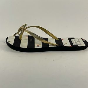 Women’s Striped Kate Spade Flip Flops Sandals